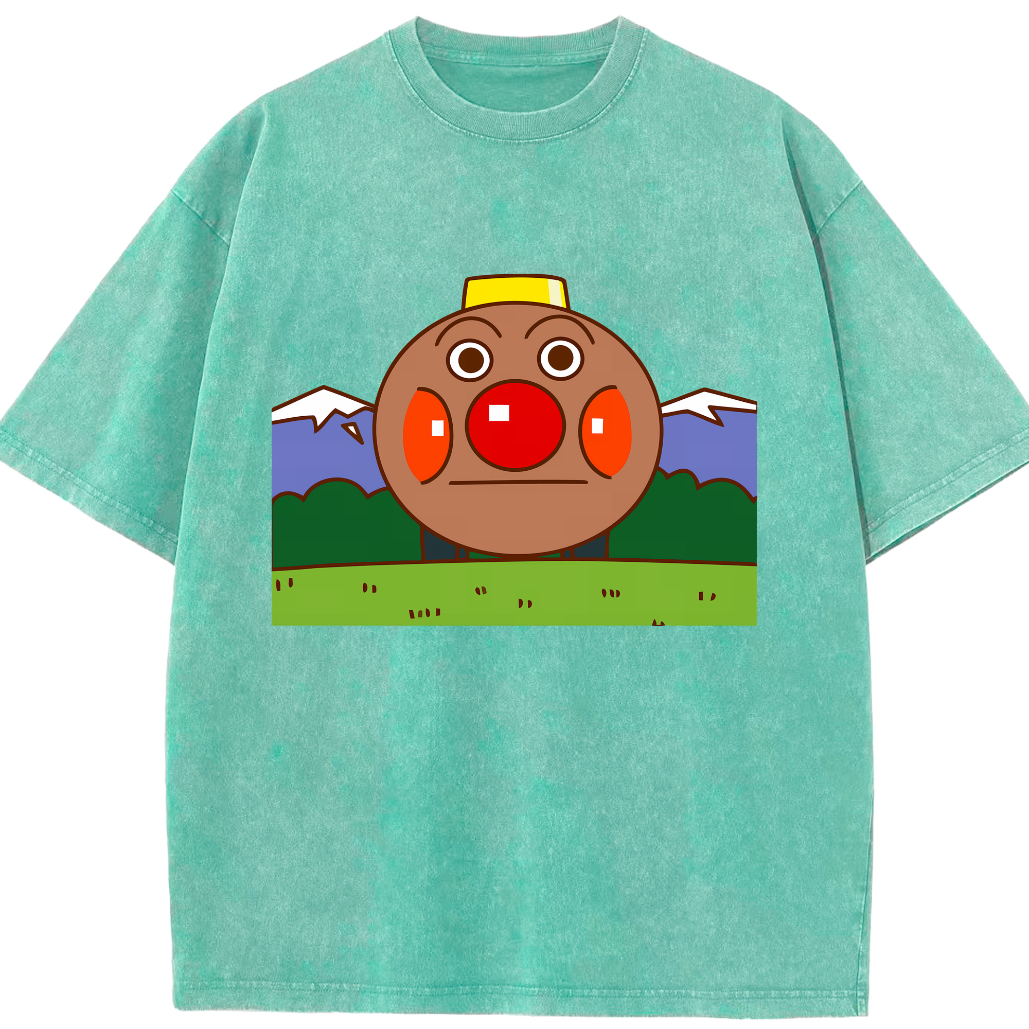 （画像用） アンパンマン Anpanman 綿100% ヴィンテージ風 半袖Tシャツ（フロントプリント）